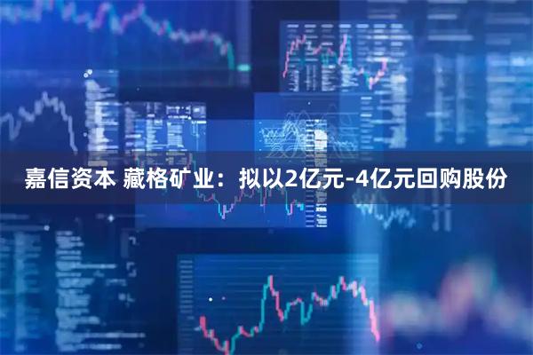 嘉信资本 藏格矿业：拟以2亿元-4亿元回购股份