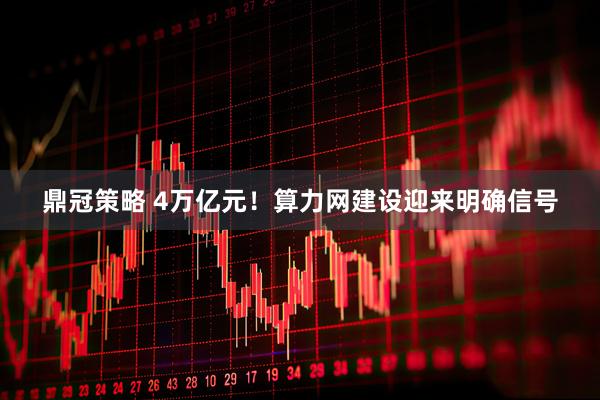 鼎冠策略 4万亿元！算力网建设迎来明确信号