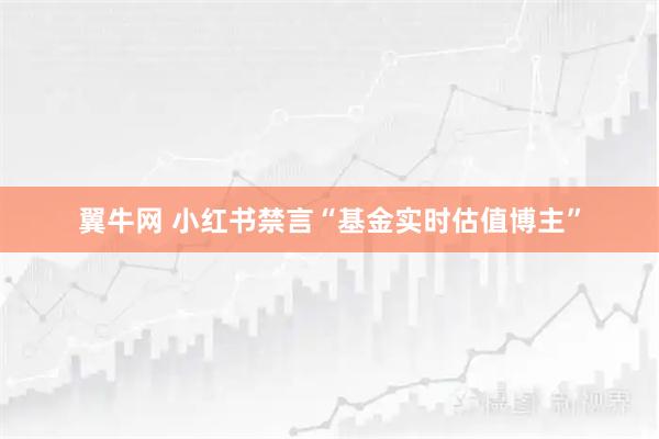 翼牛网 小红书禁言“基金实时估值博主”