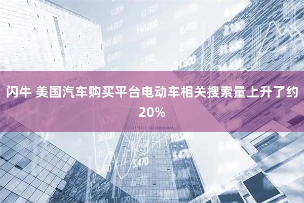 闪牛 美国汽车购买平台电动车相关搜索量上升了约20%